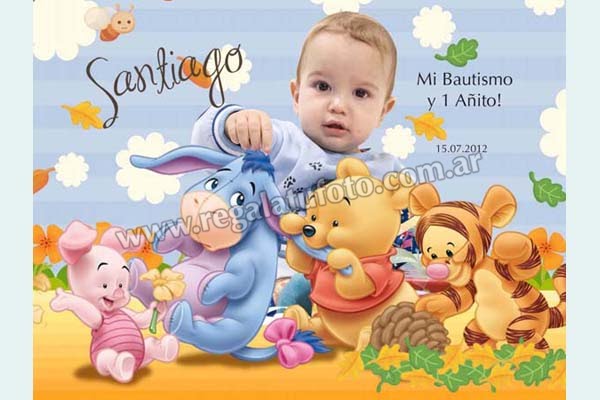 Bautismo Winnie Pooh Bebe - BA0596  | Imagen del modelo